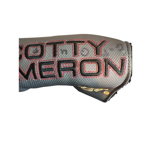 Scotty Cameron Titleist Blade Putter Headcover Gray Black Red Embroidered READ - Picture 4 of 7